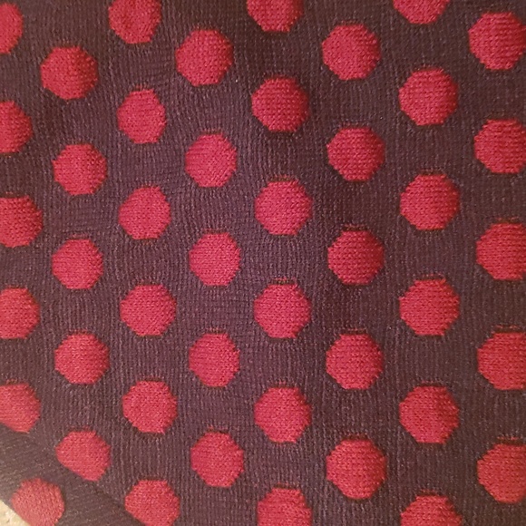 Modcloth  sweater skirt, navy with red polka dots. - Picture 9 of 11